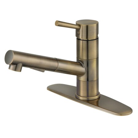 LS840DLAB Single-Handle Pull-Out Kitchen Faucet, Antique Brass